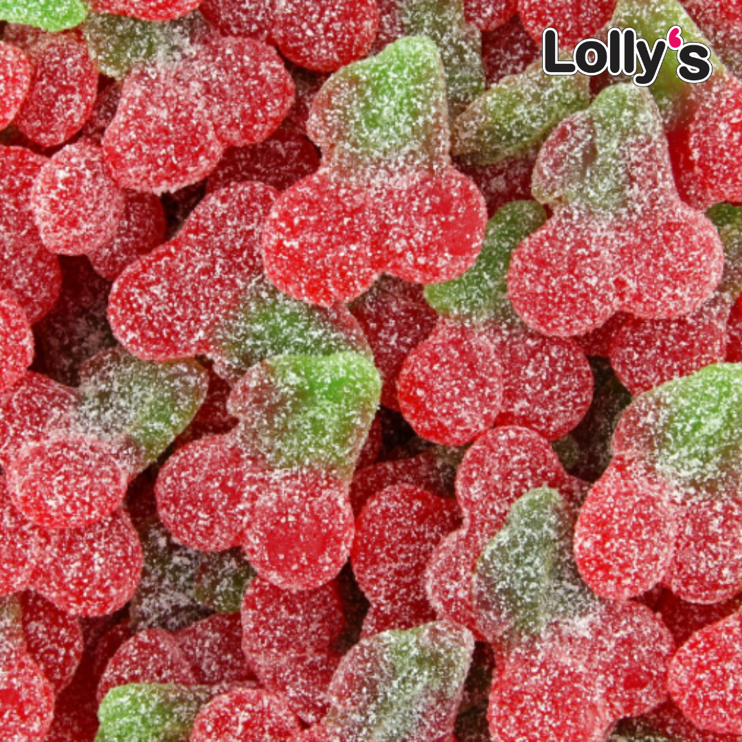 Cerises acides 100g, bonbons citriques à la cerise. Bonbons en forme de cerise.