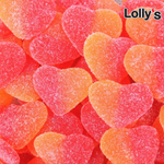 Bonbons Coeur de Pêche en gros plan