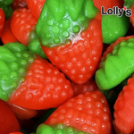 Bonbons Fraises Sauvages Lisses en gros plan
