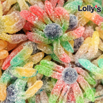 Bonbons Araignées Acidulés en gros plan