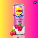 Kombucha Lipton Framboise, la boisson kombucha, boisson pétillante saveur framboise.