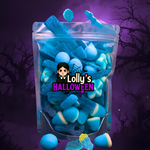 Mix de bonbons bleus, Bonbons saveur framboise.