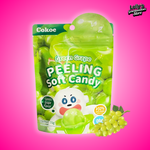 Peeling soft candy green grape, les bonbons qui s'épluchent saveur raisin blanc.