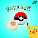 Pokeball bonbon, saveur fruité et texture mousseuse. Bonbon pokémon fruité.