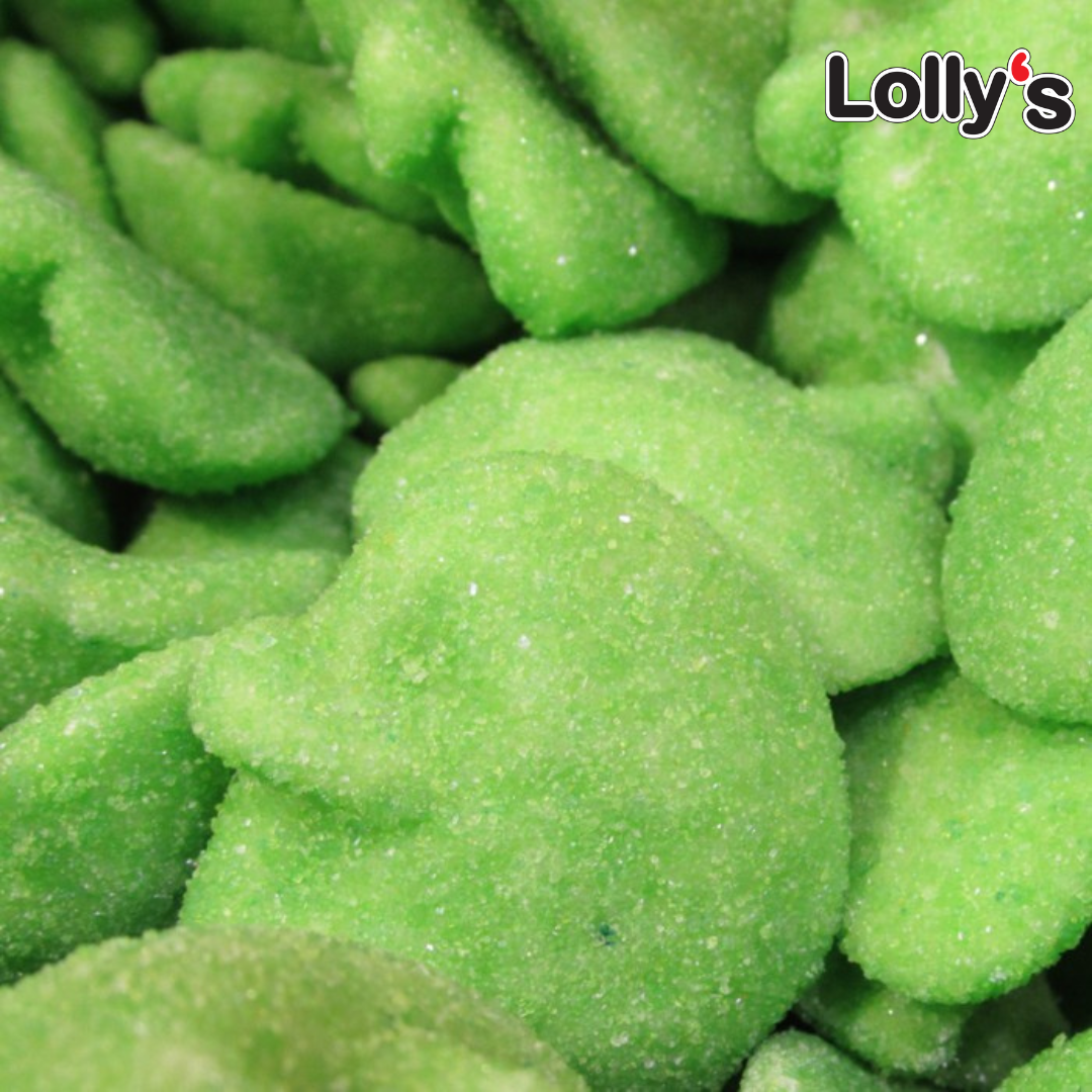 Bonbon à la forme d'une pomme verte acidulés