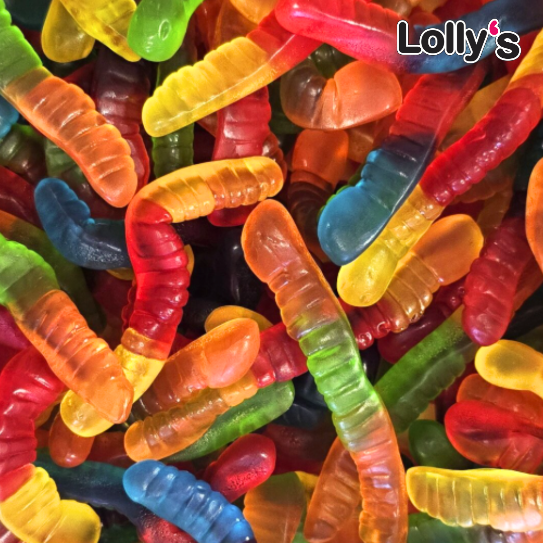 Vers de Terre Lisses 100g, bonbons lisses en forme de vers de terre.