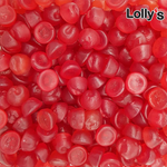Bonbon de couleur rouge lisses