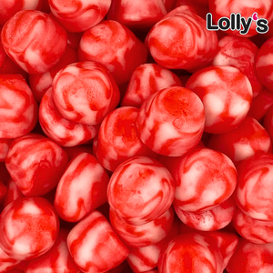Image de bonbons tout en spirale, rouge et bien lisse. Sa texture est molle.