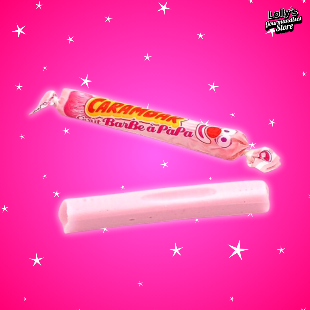 Carambar barbe à papa, bonbon à la barbe à papa, bonbon d'enfance. 