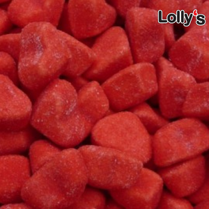 Bonbons en forme de coeur de couleur rouge