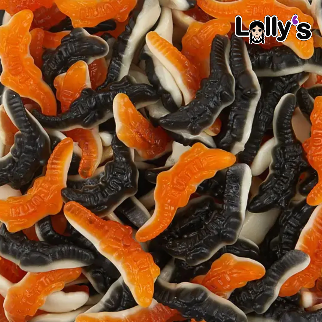 Crocodiles orange et noir 100g