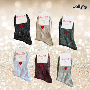 Chaussettes pailletées "❤️"