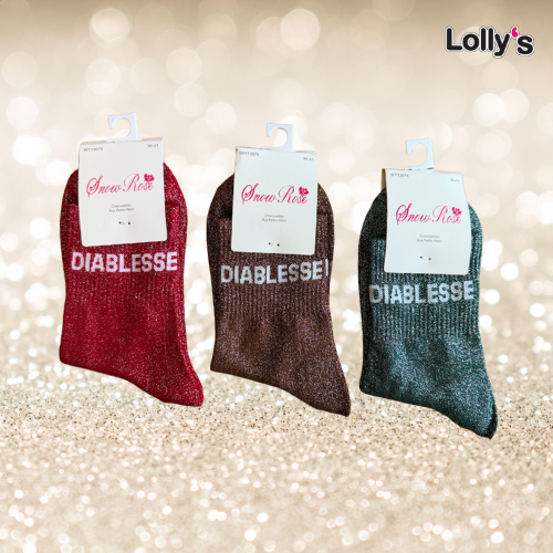 Chaussettes pailletées "DIABLESSE"