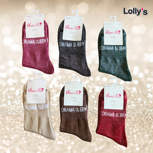 Chaussettes pailletées "DRAMA QUEEN"