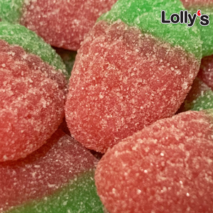 Bonbons Fraises Sauvages Acides en gros plan