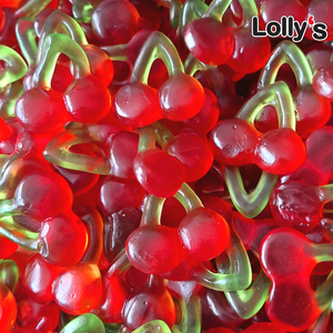 Bonbon en forme de cerise lisse en gros plan