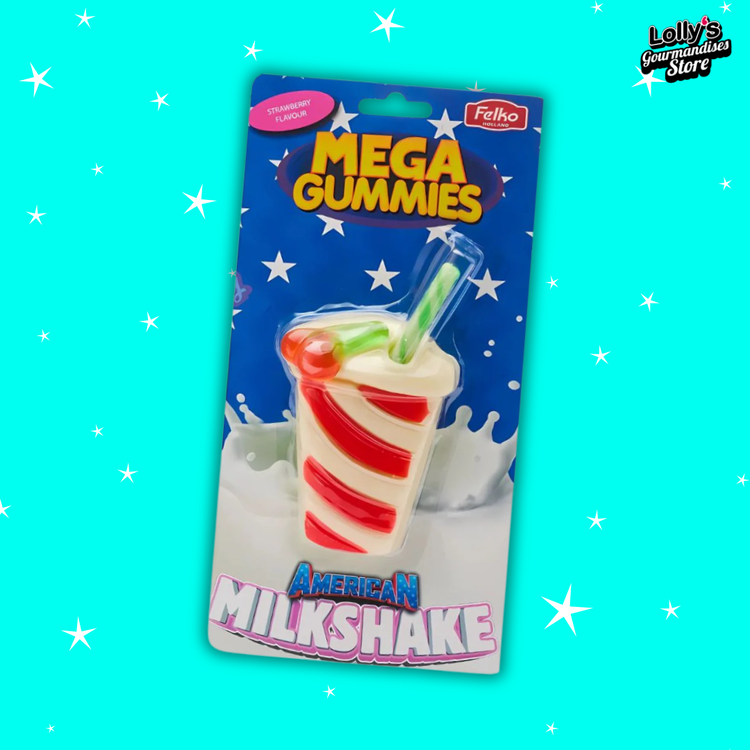 Mega Gummies American Milshake, le bonbon gélifié en forme de milshake, hyper original pour un bonbon ? 