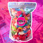 Mix contenant différents bonbons Lolly's, l'ensemble des références sont acidulées.  