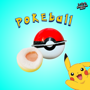 Pokeball bonbon, saveur fruité et texture mousseuse. Bonbon pokémon fruité. 