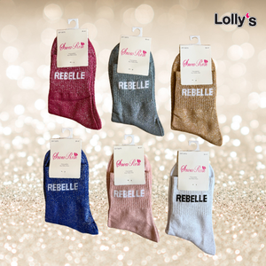 Chaussettes pailletées "REBELLE"