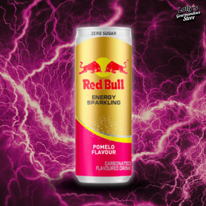 RedBull Pomelo Zero Sugar, la nouvelle redbull pétillante, bulles très fines, saveur pomelo (agrume). 