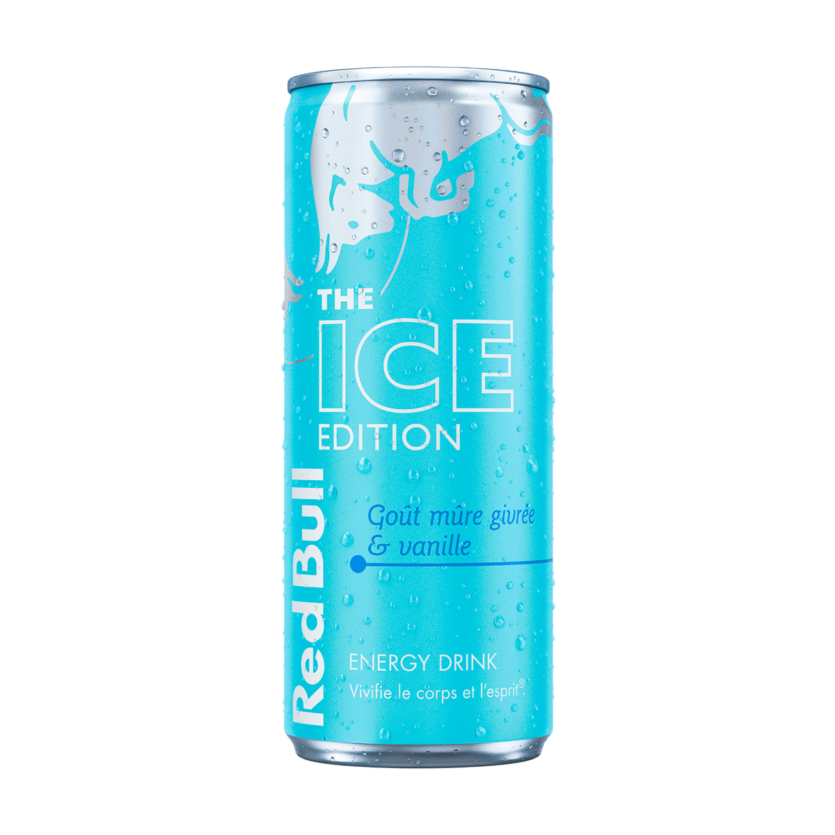 Cannette de Redbull goût Mûre givrée & Vanille.