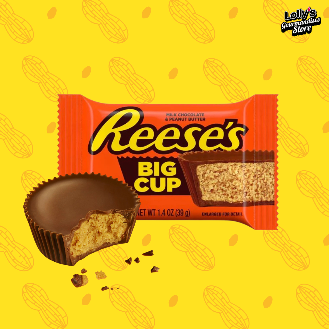 Reese's Peanut Butter Cup, big cup de peanut butter enrobé de chocolat au lait. 