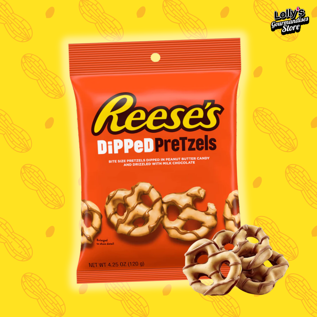 Reese's Peanut Butter Pretzels, des bretzels enrobés de nappage saveur beurre de cacahuète et chocolat !