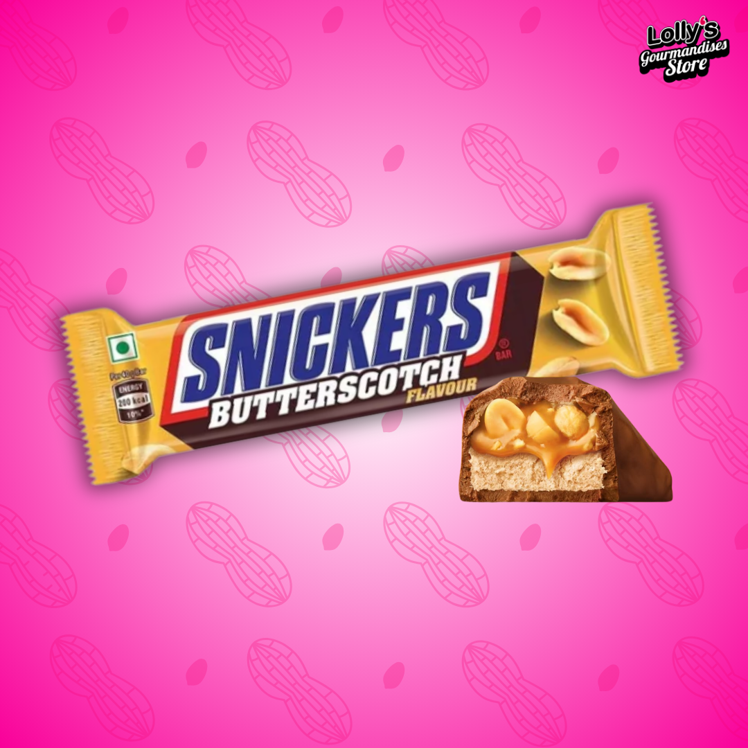 Snickers Butterscotch, la nouveauté de la marque snickers, une barre chocolatée ultra gourmande grâce à son caramel au beurre.