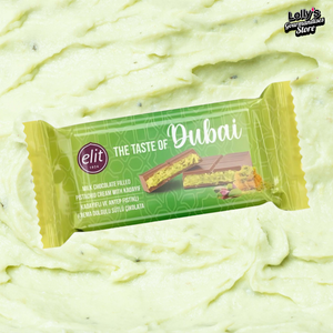 Tablette de chocolat dubai à la pistache 90g, la tablette de chocolat fourrée à la pistache. 