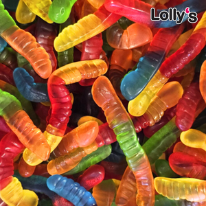 Vers de Terre Lisses 100g, bonbons lisses en forme de vers de terre. 