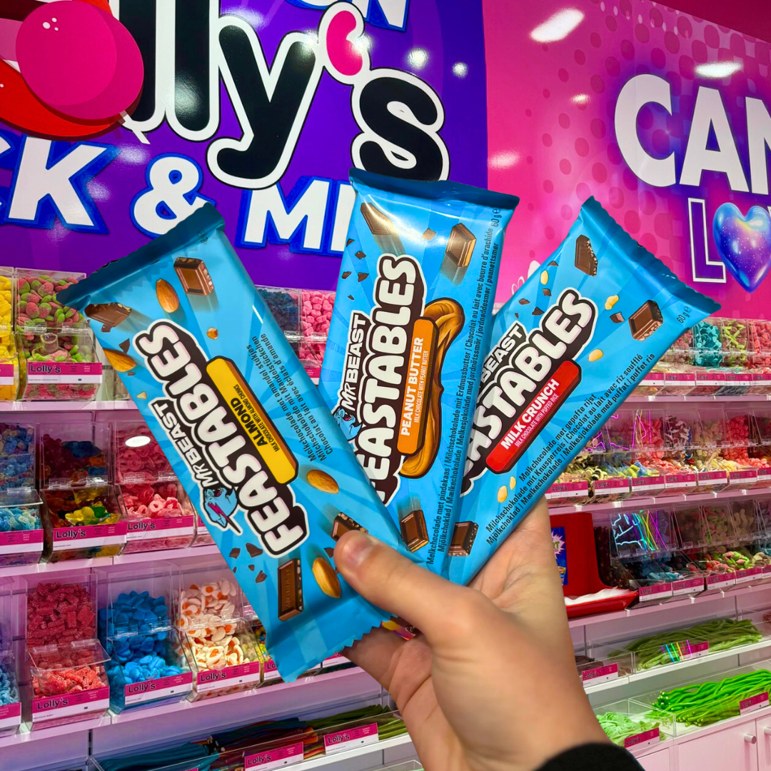 Tablette de chocolat peanut butter de la marque mr beast. Tablette de chocolat du youtubeur mr beast. Saveur peanut butter et chocolat. 